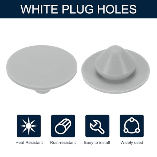 Image of uxcell 10pcs 1 /2 Inch (12mm) Button Hole Plugs, Grey Silicone, Waterproof & Dustproof