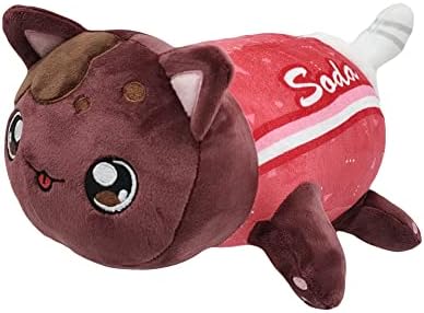 Kralabre Cat Mee Meow Plush, Cute Anime Cartoon Cat Stuffed Animal Figure Toy Plush Pillow Gift for Fans Kids (Donut Cat)