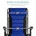 Best Choice Products Oversized Padded Zero Gravity Chair, Folding Outdoor Patio Recliner, XL Anti Gravity Lounger for Backyard w/Headrest, Cup Holder, Side Tray, Polyester Mesh - Blue