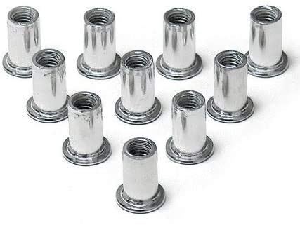(STRAIGHT) Nut Rivet Aluminum 10 Pieces M5 x 0.8 12-835