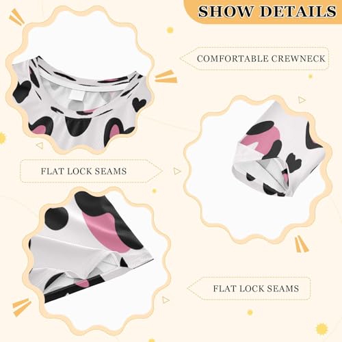 Boys Rash Guard Swim Shirt Long Sleeve UPF+ 50 Sun Shirts Quick Dry Shirt Leopard Print Hearts for Toddler Kids3