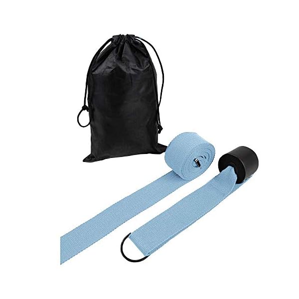 SNKUG-Adjustable-Leg-Stretcher-Lengthen-Ballet-Stretch-Band-Easy-Install-on-Door-Flexibility-Stretching-Leg-Strap-Great-Cheer-Dance-Gymnastics-Trainer-Stretching-Equipment SNAKUGA Door Leg Stretcher for Excercise, Flexibility Yoga Stretch Strap for Dance, Adjustable Bands Ballet for Physical Therapy and Athletic Trainer (Blue)