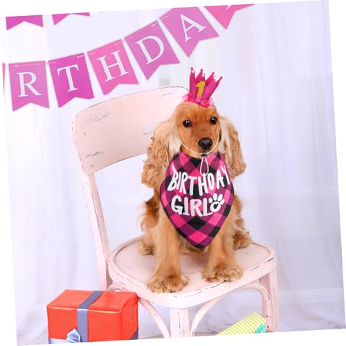 Set de disfraces de cumpleaños para mascotas POPETPOP miniatura 5
