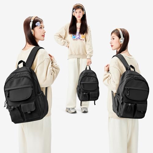 Cypak Linda mochila escolar para adolescentes, A1 - preto, Moderno