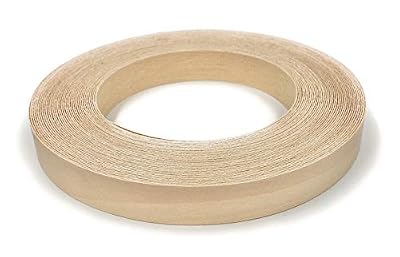 Birch Preglued 5/8" X 25' Wood Veneer Edgebanding Roll - Iron on with Hot Melt Adhesive. Sanded to perfection. Easy application. Made in USA.
