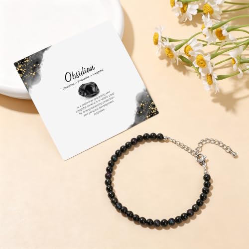 Healing Crystal Stone Beaded Bracelets for Women Gemstone Beads | Stone — view 3