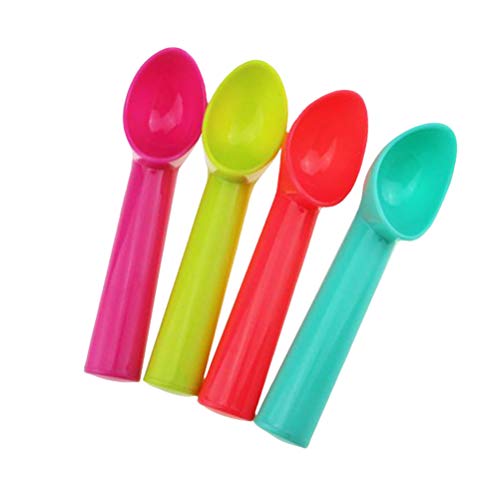 Colher de 4 peças criativa para sorvete com bolas de sorvete, colher de escavação de frutas, utensíl