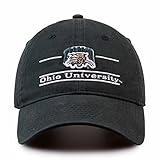 The Game NCAA Adult Bar Hat - Garment Washed Twill - Embroidered Design - Elevate Your Style and Show Your Team Spirit (Ohio Bobcats - Green, Adjustable)