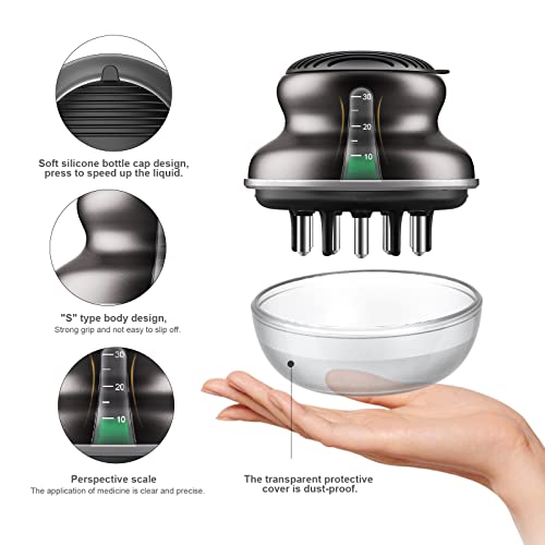 Scalp Applicator, Kimairay Oil Applicator Bottle Comb For Hair Care, Medicine Scalp Head Fluid Brush, Essential Oil Hair Treatment Device, Suitable For Home And Travel, With 30Ml Scale #TOP2