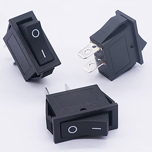Twidec/5Pcs Rocker Switch 2 Pins 2 Position On/Off Ac 15A/125V 20A/250V Spst Car Boat Black Rocker Switch Toggle（Quality Assurance For 1 Years）Kcd3-101 #TOP2