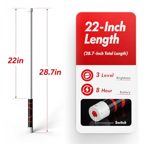 Flexible LED Flashlight Stick, 28.7" Bendable Mechanic Work Light, 3 Modes by GIRAVO - Used condition - Image 7