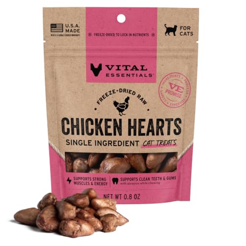 Vital Essentials Freeze Dried Raw Chicken Hearts...