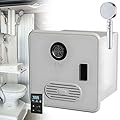 Propane Hot Water Heater, 55,000 BTU RV Tankless Water Heater, High Altitude Available, With 16x16 Inch Door, On Demand Instant Hot Water Heating, Compatible with All RVs(White,With Shower Head)