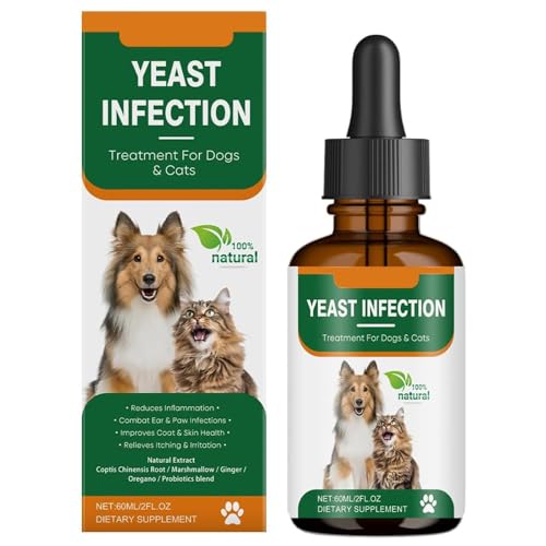 Vistaxin Yeast Infection Treatment for Dogs & Cats, Natural Support for Itchy Skin & Ear Infections, Relieves Itching, Irritation and Reduces Ear & Paw Inflammation