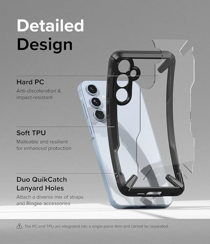 Ringke Capa Anti Impacto Fusion X Compatível com Galaxy A55 - Preto