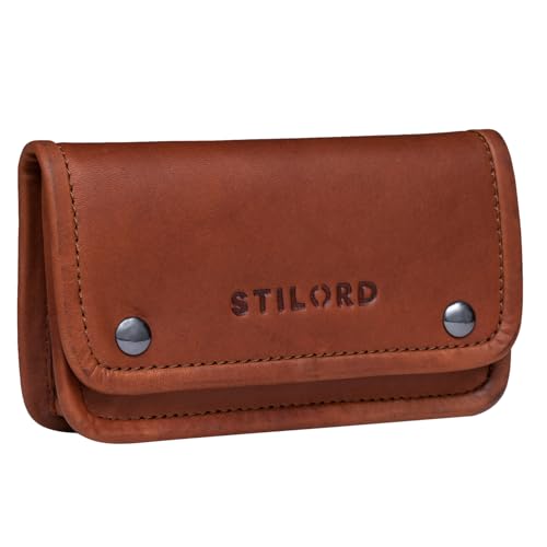 Tabaquera de cuero STILORD Kingston bolso vintage para uso diario