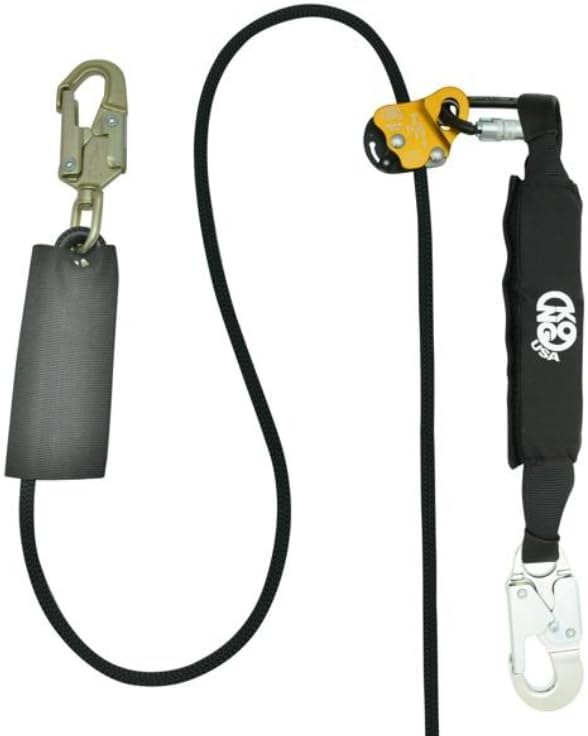 9VP000013KK Back-Up Shock Pack 20” Shock Absorbing Lanyard Black Aluminum Snap Hook (1 Unit)