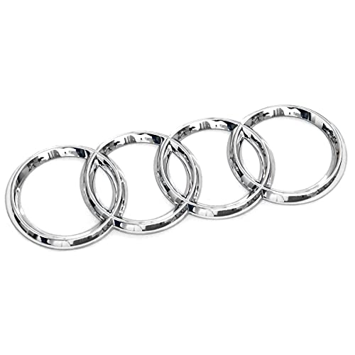Audi 4F98537422ZZ Ringe Emblem Zeichen Heckklappe Logo, chrom/Silber, nur Avant, nur ab Produktion 09/2008