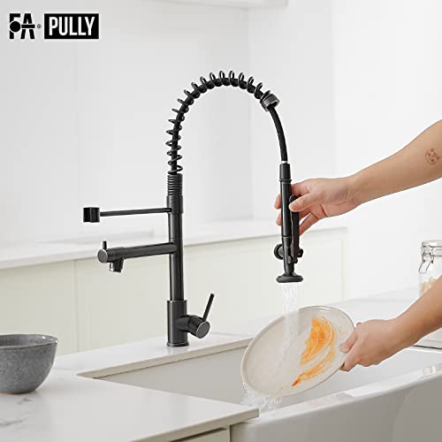 Fapully Commercial Pull Down Kitchen Sink Faucet With Sprayer Oil Rubber Bronze #TOP3