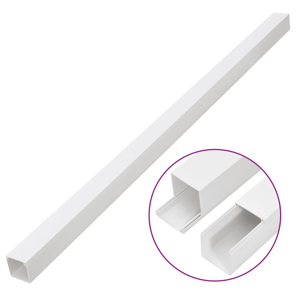 Generico Canalina per Cavi 60x60 mm 10 m in PVC,Bianco,7.49kg,155922