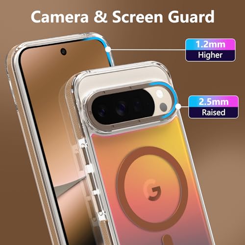 Image of Magnetic Case for Google Pixel 10 Pro XL [Compatible with Magsafe] [Cute Fashion Fluorescent Design] Shockproof Slim Translucent Matte Case for Pixel 10 Pro XL 6.8 inch, Desert