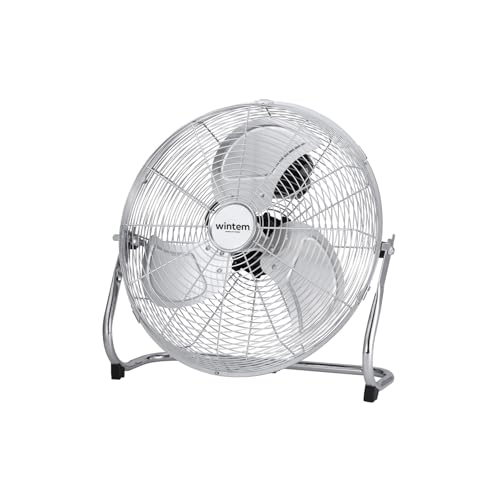 Avilia Tischventilator 70 W verchromt mit Lüfter und Gestell aus Metall – 3 einstellbare Geschwindigkeiten für jeden Bedarf – ideal zum Frischen an heißen Tagen – Oszillierende Funktion 19 x 18 x 34