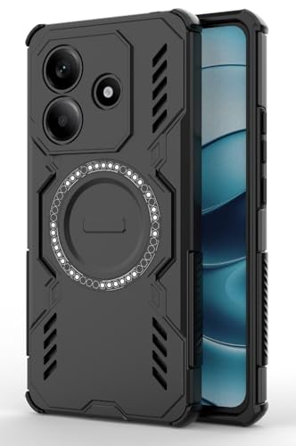 Image of ShieldTech Back Cover Case for Redmi Note 14 5G | 360 Protection Mobile Phone Case Mag-Safe | Camera Protection | Back Cover for Redmi Note14 5G / Redmi Note 14 5+G - Black TPU+PC