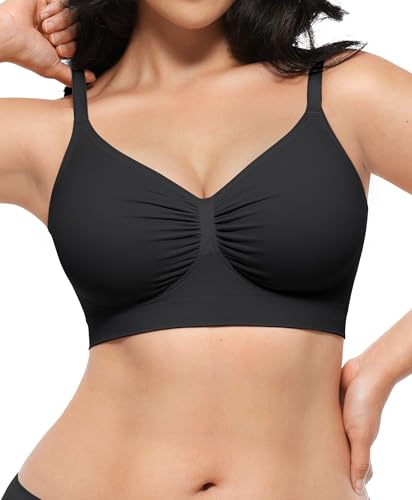 Image of SHAPELLX Wireless Bra Adjustable Straps Comfy Bra Lounging Everyday Bras | Wireless comfort bra with soft 4-way stretch, light support, breathable fabric, no wire no padding, for lounge sleep daily