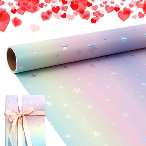 Papel De Regalo De Cumpleaños - Decoración Multifunción - Estrellas y Letras Tema Del Papel De Cumpleaños - Para Adultos Adolescentes Amigos Amigos Colegas Familia Niños Fiesta Reunión Escolar Evento