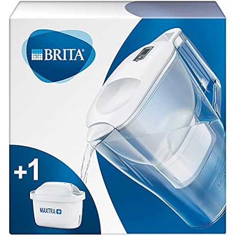 BRITA Wasserfilter Aluna weiß / robuste Kanne inkl. 1 MAXTRA+ Filterkartusche / Filter reduziert Kalk, Chlor und leitungsbedingt vorkommende Metalle wie Kupfer & Blei im Leitungswasser Cover