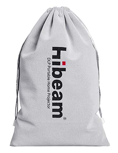 Velvet Cloth Pouch by Hibeam | 12.5 - Inch x 8.5 - Inch | Soft Organizer Protective Bag, Storage Projector H6, H6S, H6 Pro, Drawstring Bags, Original Accessories