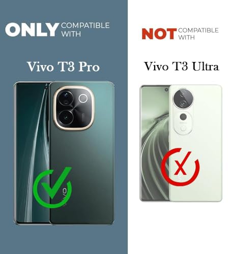 Image of Jkobi Lifetime Anti-Yellow Clear Back Cover Case for Vivo T3 Pro (Sleek Hard Crystal | Shockproof and Camera Protection)