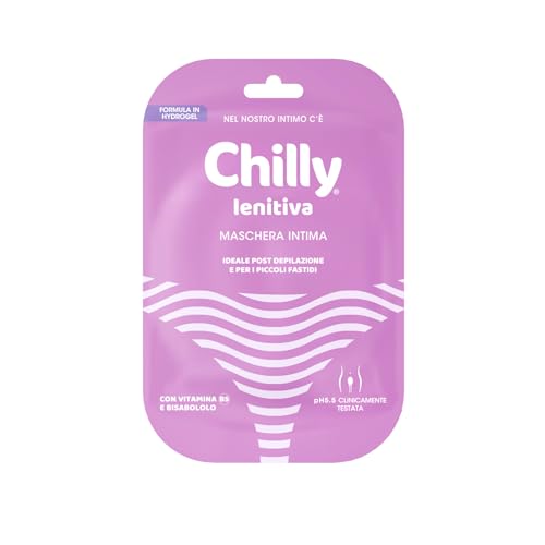 Chilly, Maschera Lenitiva per le Parti Intime Femminili, Formula in Hydrogel, Con Vitamina B5 e Bisabololo, Post Depilazione e per Piccoli Fastidi Intimi, Formula a pH5.5, Clinicamente Testata