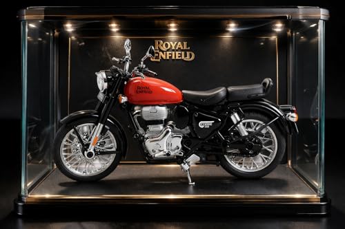 Image of Royal Enfield Classic 350 Toy Bike | 1:15 Scale Die Cast Model Motorcycle with Pull Back Action | Dual & Single Seat Mode | Interchangeable Tank Colors | Miniature Bike Toy
