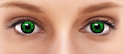 FXEYEZ® Lenti a contatto colorate Demone Verde +...