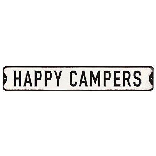 Open Road Brands Metall-Straßenschild mit Aufschrift \"Happy Campers\"