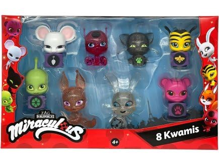 Coffret Miraculous 8 Kwamis : Wayzz Duusu Trixx Fluff Tikki Plagg Pollen Nooroo Bandai P50533 - vue 1