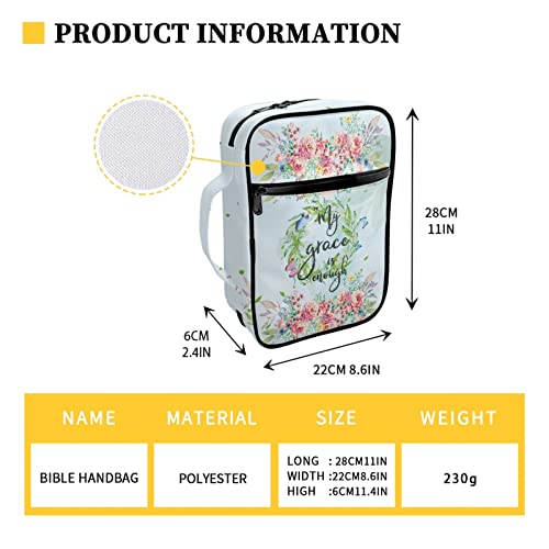 Dajingkj Capa Bíblica Tamanho Grande para Mulheres Homens Capa Bíblica com Bolsos Alça Zíper Bíblica