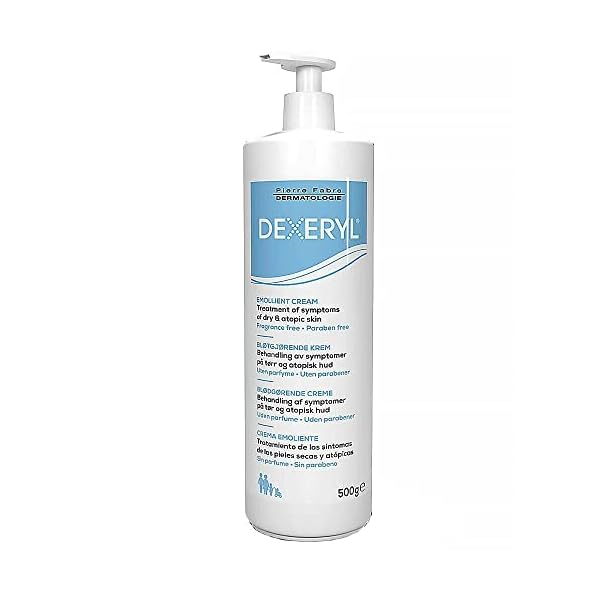 Dexeryl Emollient Creme für trockene Haut, 500 ml, 2 Stück