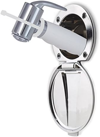 Ambassador Marine Plastic Lid/Cup Recessed Shower Kit with Hammer-Head White Sprayer and 6-Feet White Rubber Hose