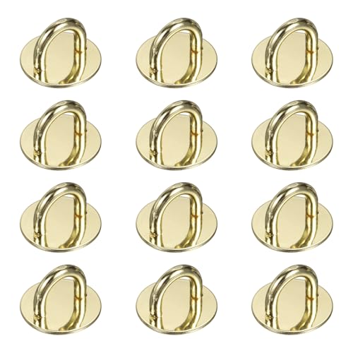 Gancho de metal de 0.7 pulgadas para fundas de teléfono y tablets en color oro pack de 12 unidades