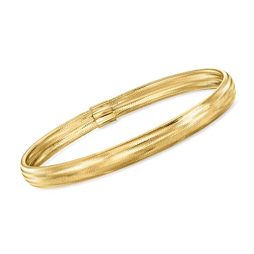 Ross-Simons Italian 10kt Yellow Gold Mesh Stretch Bangle Bracelet