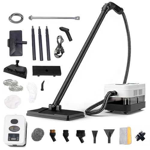 12-in-1 Steam Mop, Steam Cleaners with 21 Attachments, Detachable Handheld