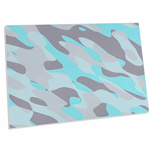 3dRose desk pad estampado camuflaje turquesa gris