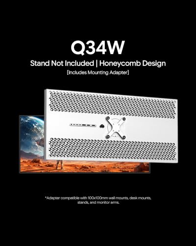 Image of Q34W 34'' UHD 4K 165Hz Glossy Monitor (Honeycomb - Without Stand)