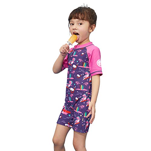 Image of Swimsuit Girls Boys Rash Guard Toddler One Piece Swimwear Kids Swimming Bathing Suit Sunsuit 1-9