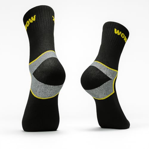 Calcetines Trabajo Hombre Reforzados, Calcetines Acolchados para largas jornadas de Trabajo de Algodón con Talón y Punta Reforzados , Diseño Surtido (FR/ES, Números, 40, 46, Regular, Regular, X10) - imagen 5