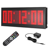 BTBSIGN LED Digital Countdown Wall Clock with Remote Gym Fitness Sport Timing Clock