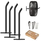 SunVFaFa Tire Rack Wall Mount, 10 Inch Large Garage Hooks Heavy Duty Storage, Ladder Hooks for Hangi