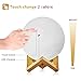 LOGROTATE Moon Lamp, 2-Color Kids Night Light with Stand, Touch Control and USB Recharge, Perfect for Kids, Friends, Lovers or Birthday Gifts (4.0 inch)